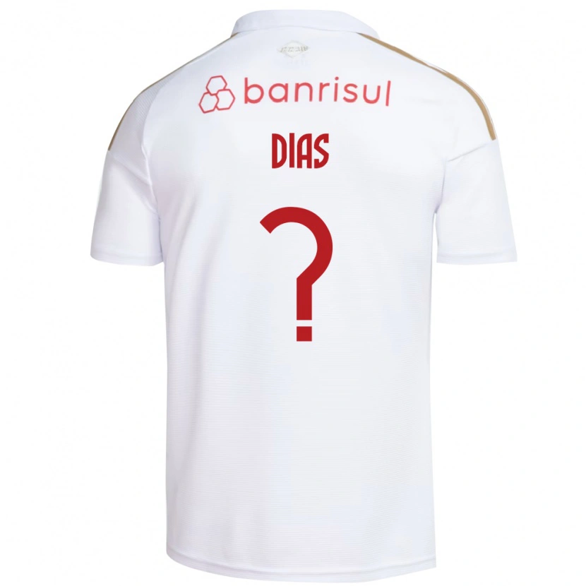Danxen Enfant Maillot Kauan Dias #0 Blanc Rouge Tenues Extérieur 2026/27 T-Shirt