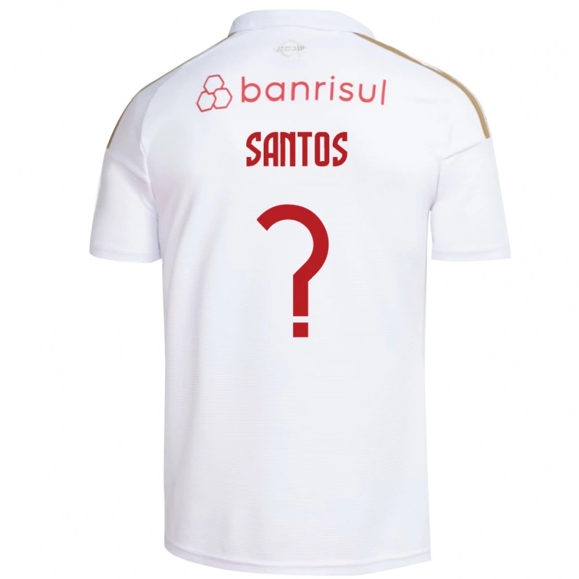 Danxen Enfant Maillot Matheus Santos #0 Blanc Rouge Tenues Extérieur 2026/27 T-Shirt