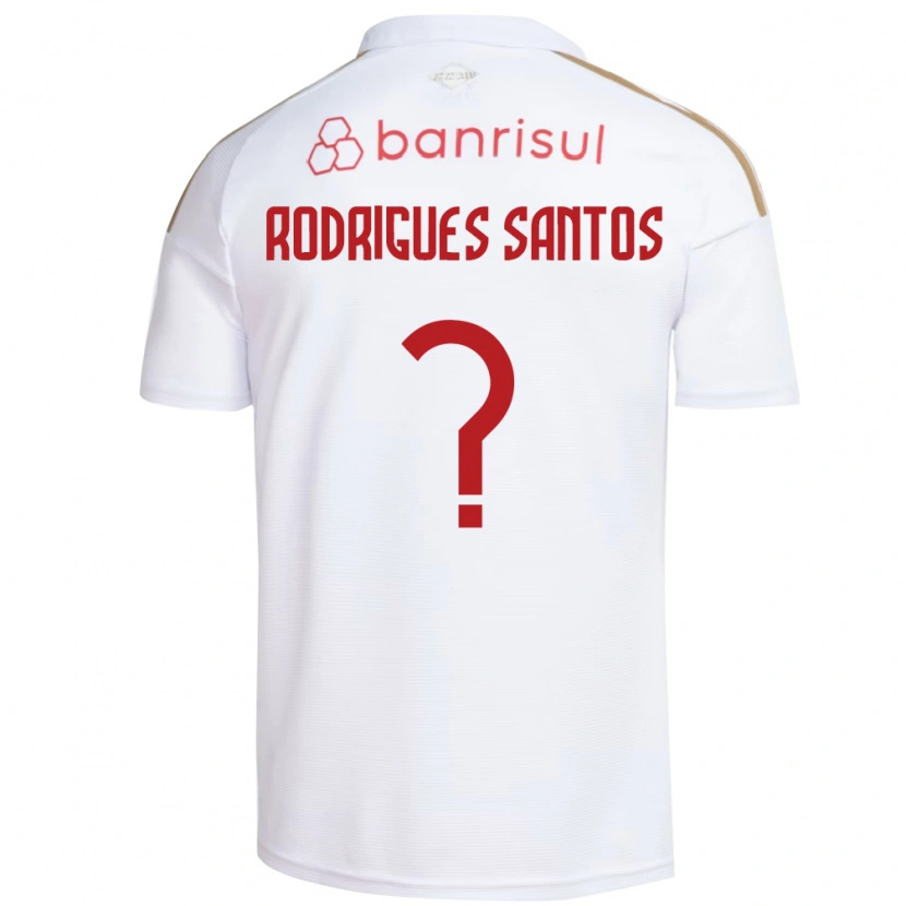 Danxen Enfant Maillot Richard Rodrigues Santos #0 Blanc Rouge Tenues Extérieur 2026/27 T-Shirt
