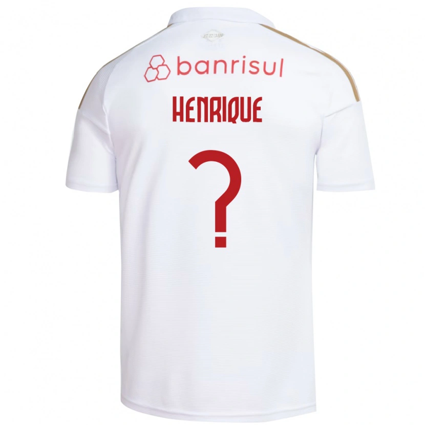 Danxen Enfant Maillot Henrique De Aguiar De Mendonça #0 Blanc Rouge Tenues Extérieur 2026/27 T-Shirt