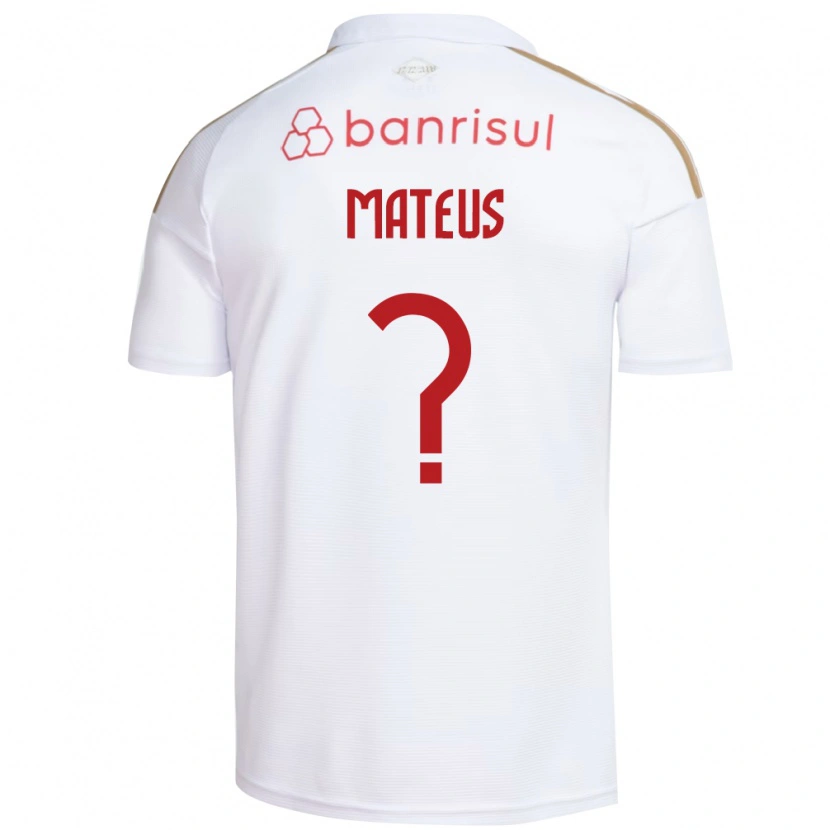 Danxen Enfant Maillot Mateus #0 Blanc Rouge Tenues Extérieur 2026/27 T-Shirt