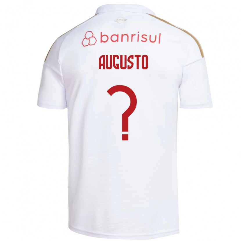 Danxen Enfant Maillot Vinicius Augusto #0 Blanc Rouge Tenues Extérieur 2026/27 T-Shirt