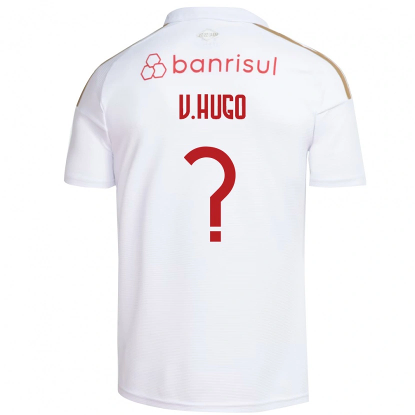 Danxen Enfant Maillot Vitor Hugo #0 Blanc Rouge Tenues Extérieur 2026/27 T-Shirt