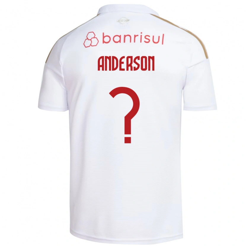 Danxen Enfant Maillot Anderson #0 Blanc Rouge Tenues Extérieur 2026/27 T-Shirt