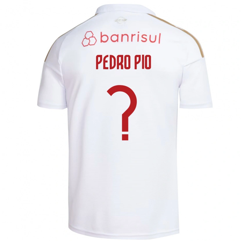 Danxen Enfant Maillot Pedro Pio #0 Blanc Rouge Tenues Extérieur 2026/27 T-Shirt
