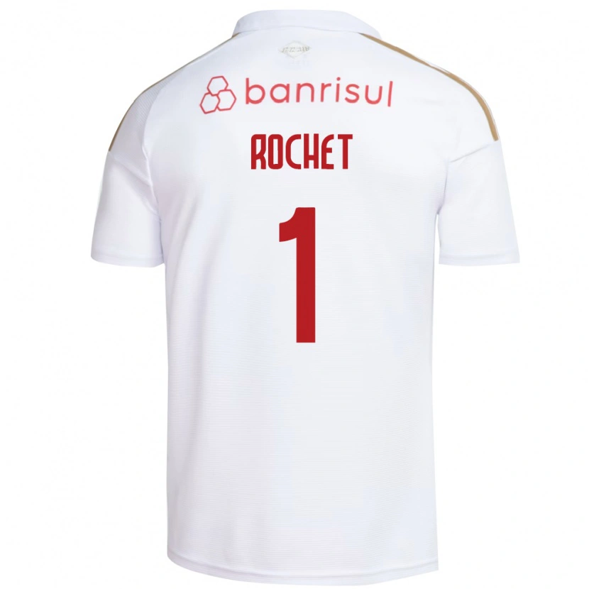 Danxen Enfant Maillot Sergio Rochet #1 Blanc Rouge Tenues Extérieur 2026/27 T-Shirt