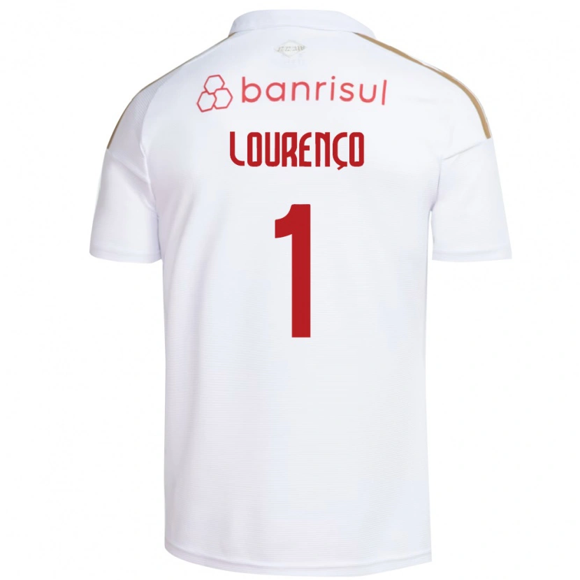Danxen Enfant Maillot Arthur Lourenço #1 Blanc Rouge Tenues Extérieur 2026/27 T-Shirt