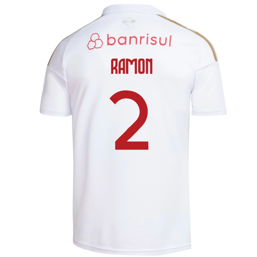 Danxen Enfant Maillot Ramon #2 Blanc Rouge Tenues Extérieur 2026/27 T-Shirt