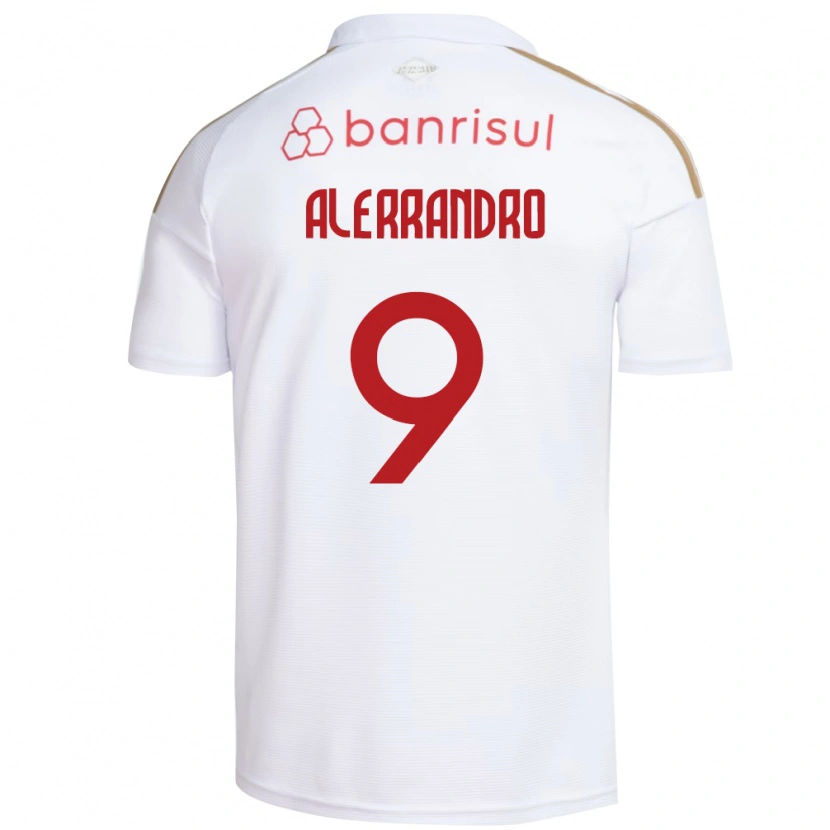 Danxen Enfant Maillot Alerrandro Barra Mansa Realino De Souza #9 Blanc Rouge Tenues Extérieur 2026/27 T-Shirt