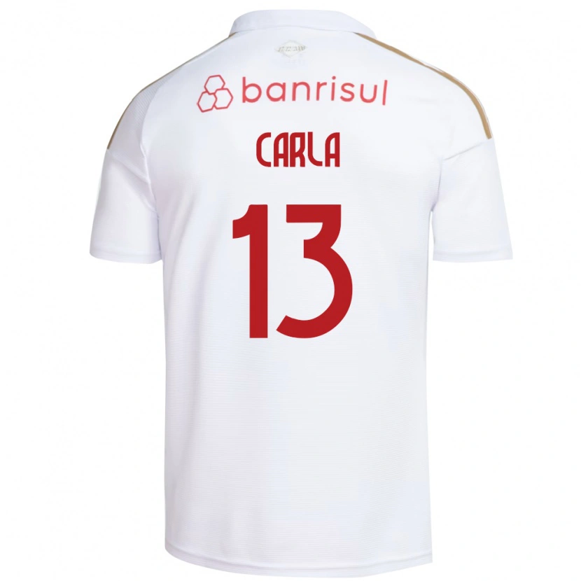 Danxen Enfant Maillot Carla #13 Blanc Rouge Tenues Extérieur 2026/27 T-Shirt