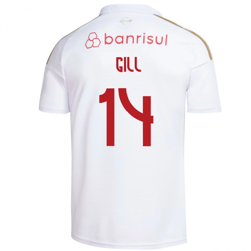 Danxen Enfant Maillot Antonio Gill #14 Blanc Rouge Tenues Extérieur 2026/27 T-Shirt