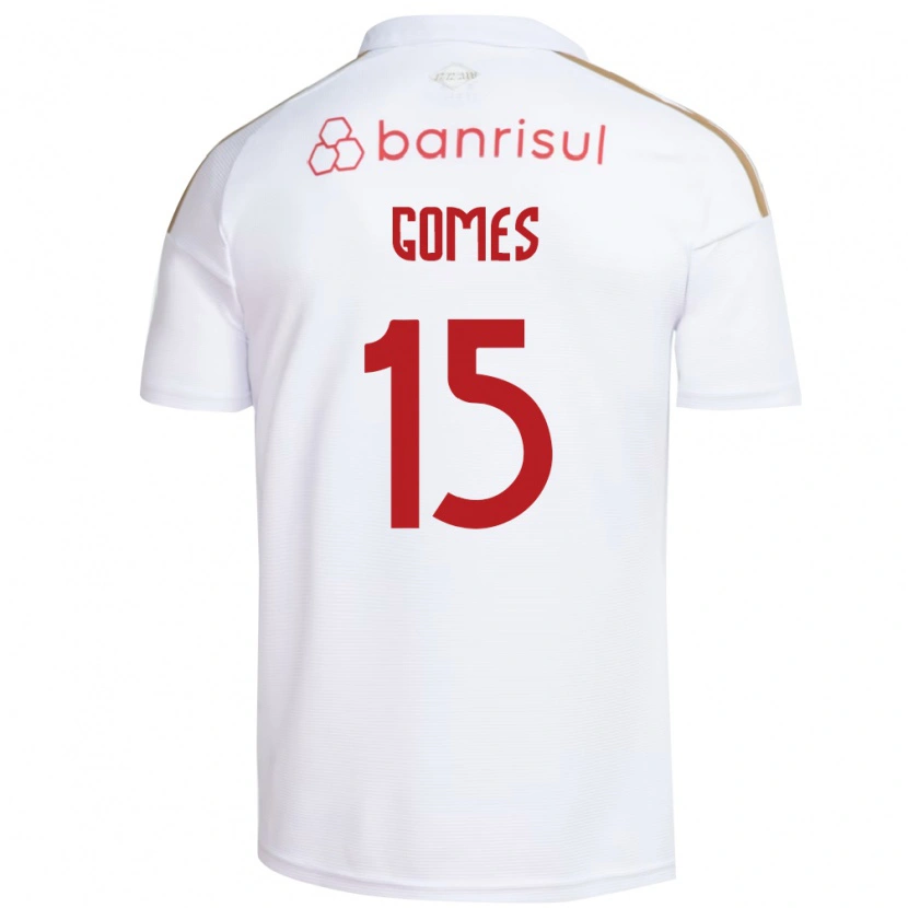 Danxen Enfant Maillot Bruno Gomes #15 Blanc Rouge Tenues Extérieur 2026/27 T-Shirt