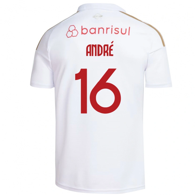 Danxen Enfant Maillot André Sion Lemos Oliveira #16 Blanc Rouge Tenues Extérieur 2026/27 T-Shirt