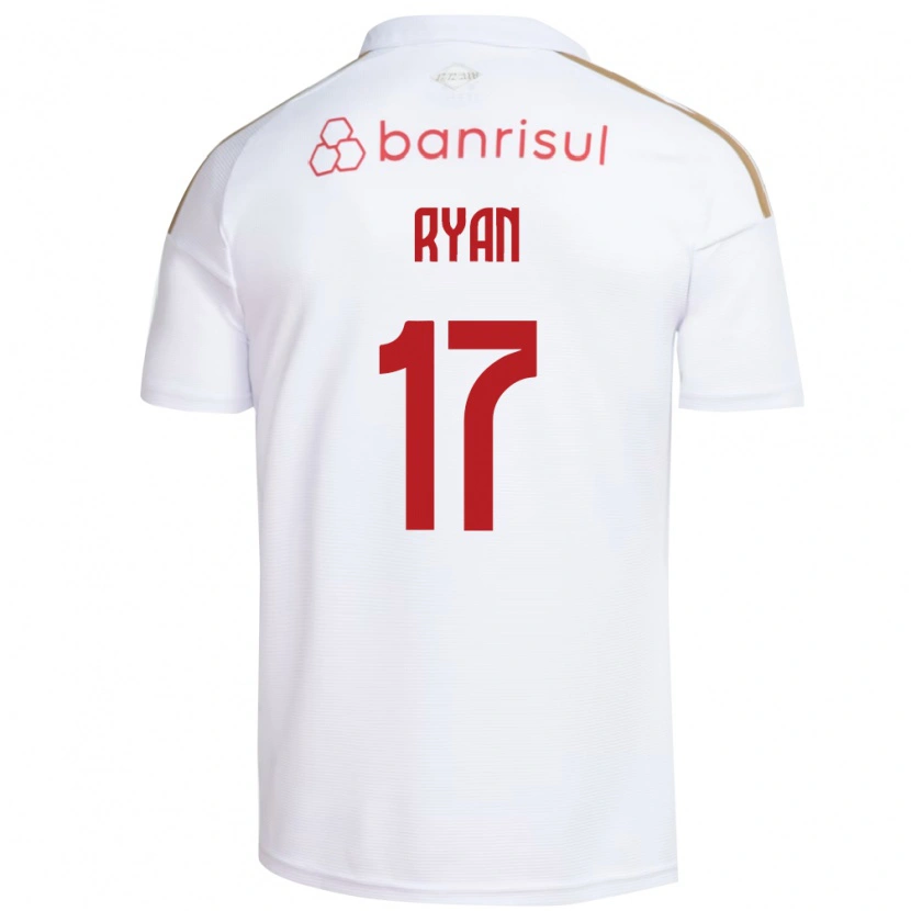 Danxen Enfant Maillot Gabriel Ryan #17 Blanc Rouge Tenues Extérieur 2026/27 T-Shirt