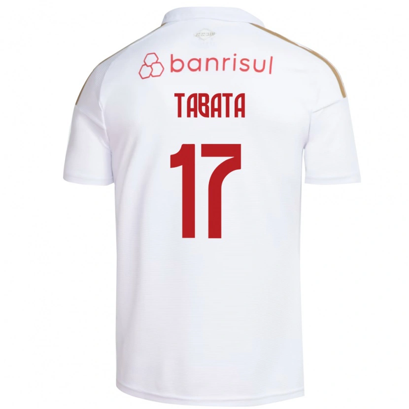 Danxen Enfant Maillot Bruno Tabata #17 Blanc Rouge Tenues Extérieur 2026/27 T-Shirt