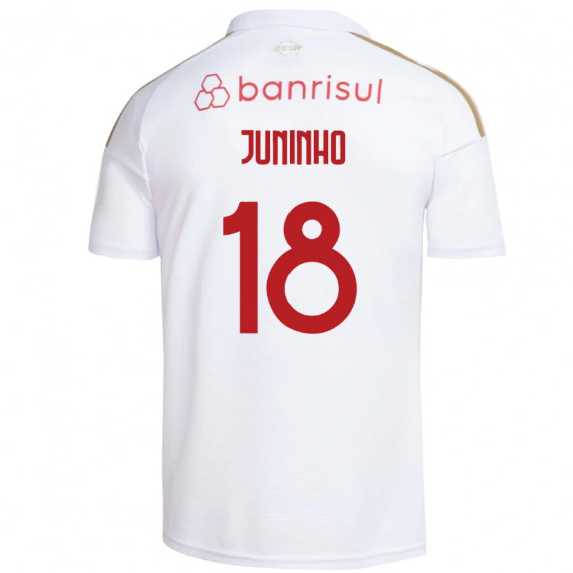 Danxen Enfant Maillot Juninho #18 Blanc Rouge Tenues Extérieur 2026/27 T-Shirt