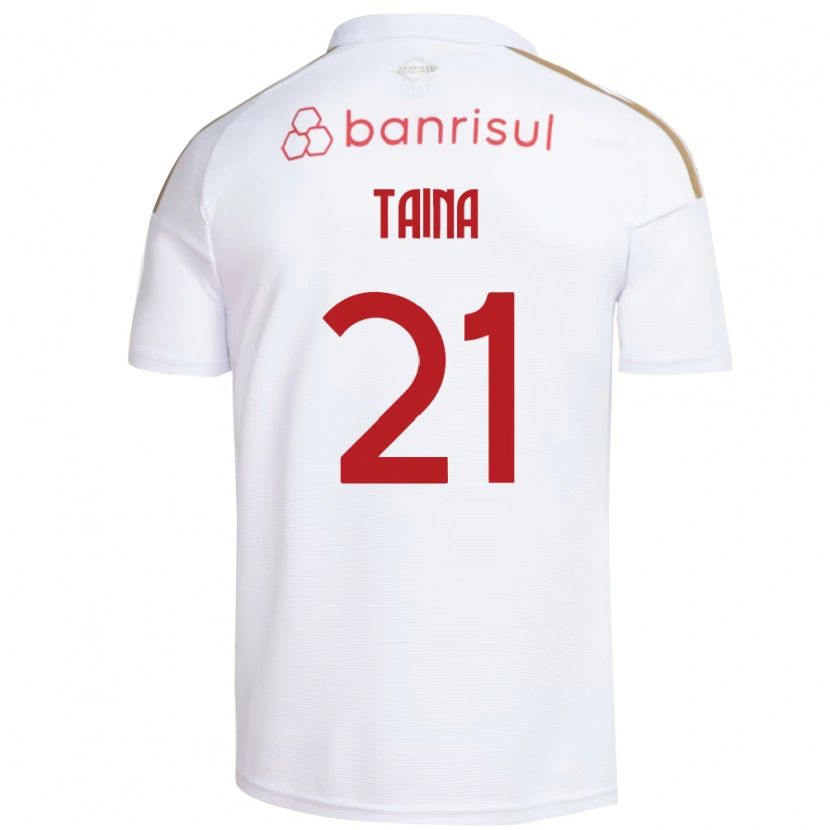 Danxen Enfant Maillot Taina #21 Blanc Rouge Tenues Extérieur 2026/27 T-Shirt
