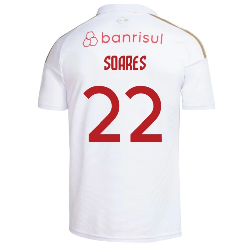 Danxen Enfant Maillot Guilherme Soares #22 Blanc Rouge Tenues Extérieur 2026/27 T-Shirt