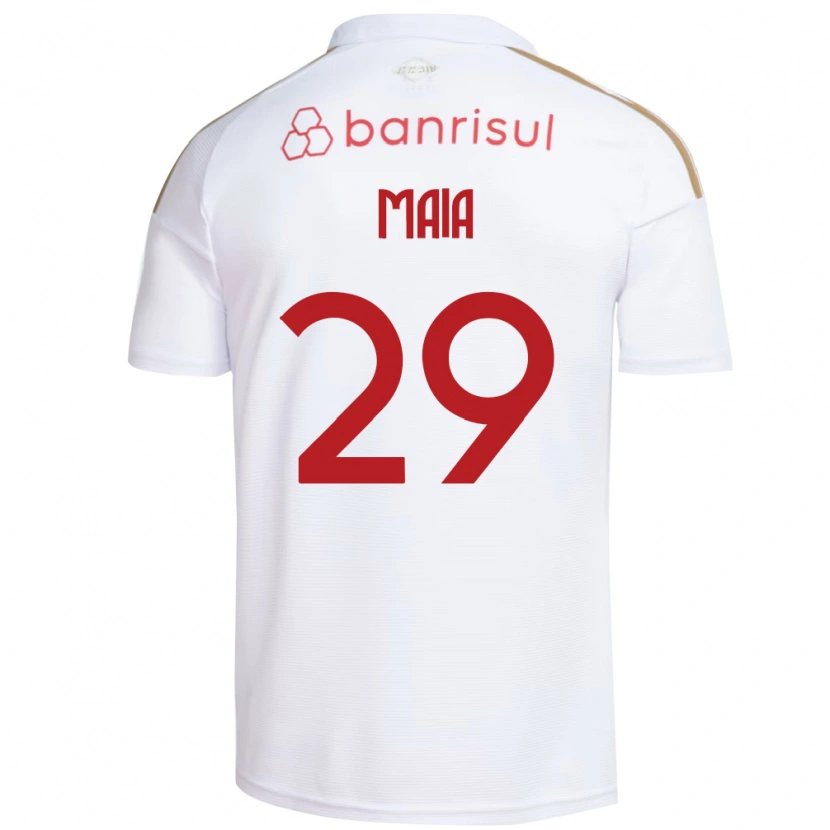 Danxen Enfant Maillot Thiago Maia #29 Blanc Rouge Tenues Extérieur 2026/27 T-Shirt