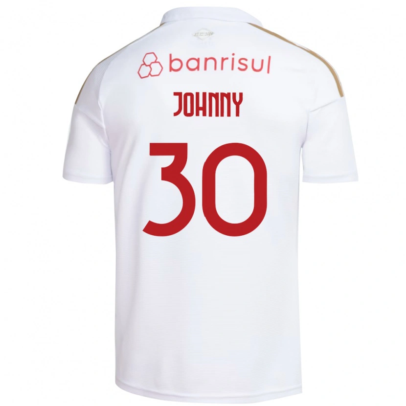 Danxen Enfant Maillot Johnny #30 Blanc Rouge Tenues Extérieur 2026/27 T-Shirt