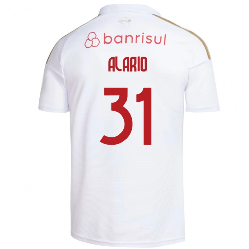 Danxen Enfant Maillot Lucas Alario #31 Blanc Rouge Tenues Extérieur 2026/27 T-Shirt