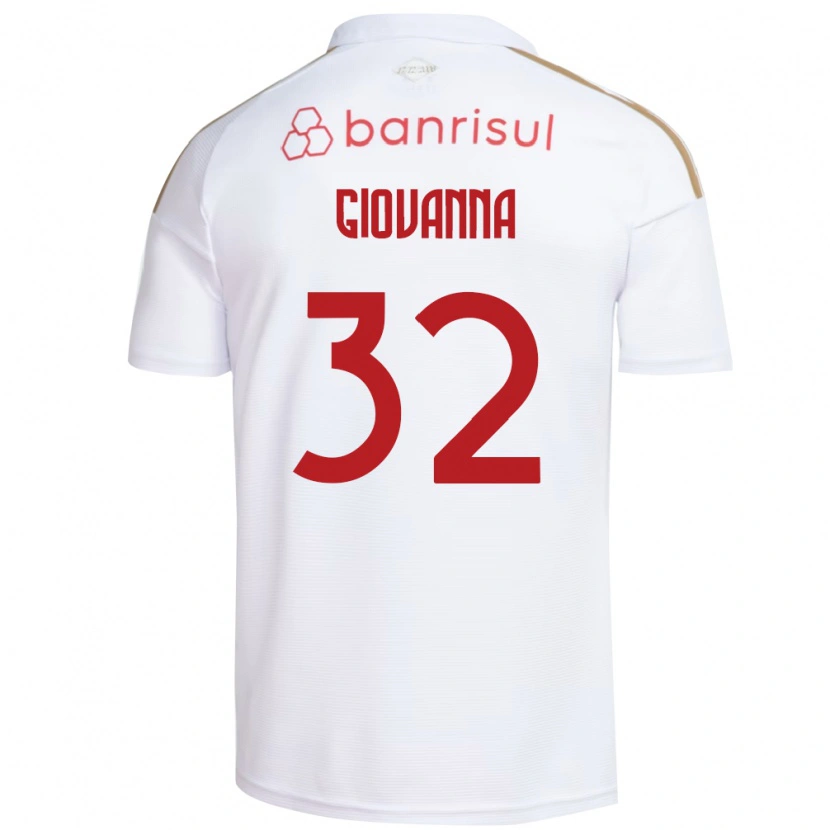Danxen Enfant Maillot Giulia Giovanna #32 Blanc Rouge Tenues Extérieur 2026/27 T-Shirt