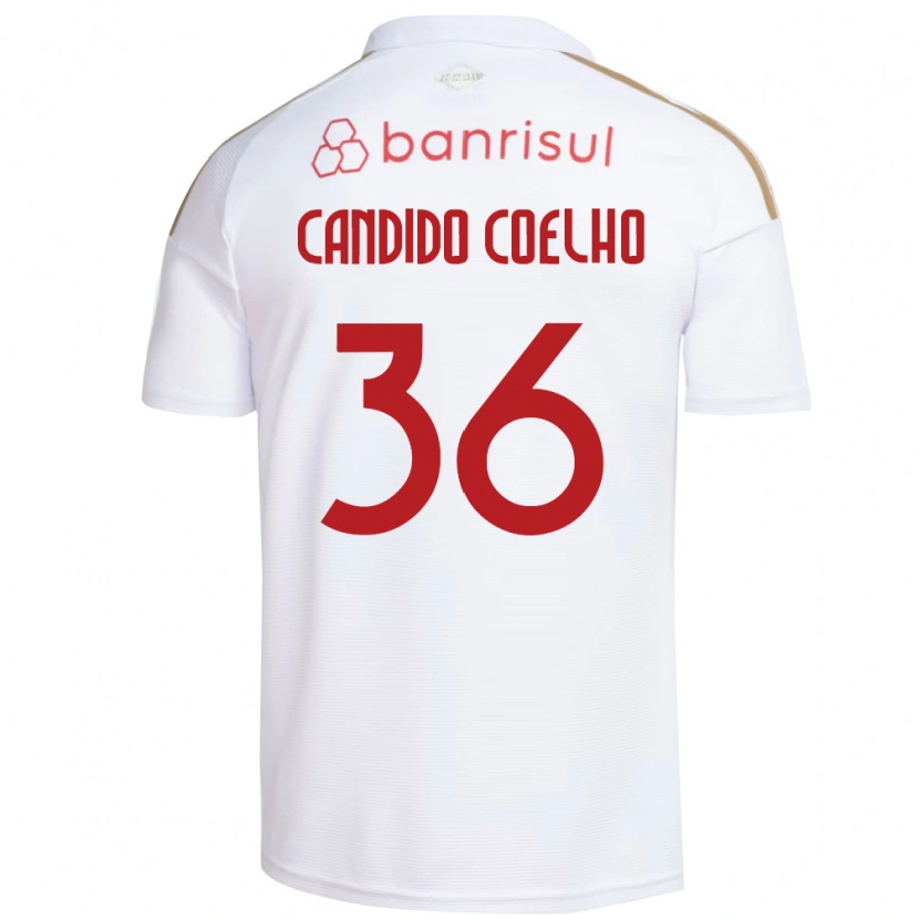 Danxen Enfant Maillot Richard Candido Coelho #36 Blanc Rouge Tenues Extérieur 2026/27 T-Shirt