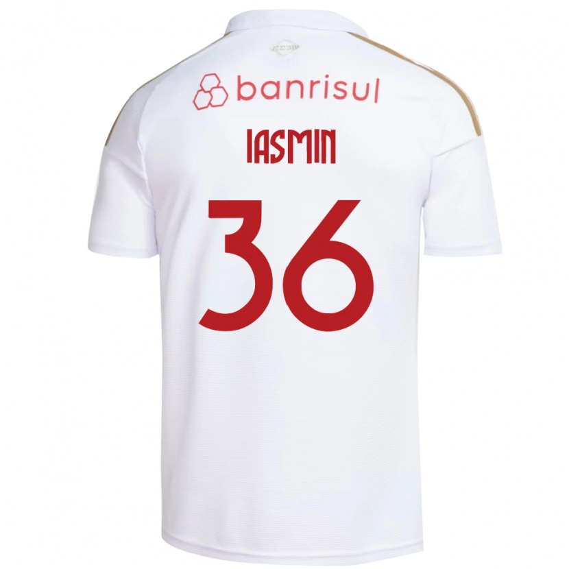 Danxen Enfant Maillot Iasmin #36 Blanc Rouge Tenues Extérieur 2026/27 T-Shirt