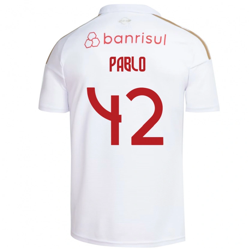 Danxen Enfant Maillot Pablo #42 Blanc Rouge Tenues Extérieur 2026/27 T-Shirt