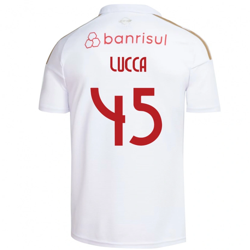 Danxen Enfant Maillot Lucca #45 Blanc Rouge Tenues Extérieur 2026/27 T-Shirt