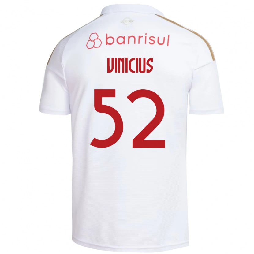 Danxen Enfant Maillot Gabriel Vinicius #52 Blanc Rouge Tenues Extérieur 2026/27 T-Shirt
