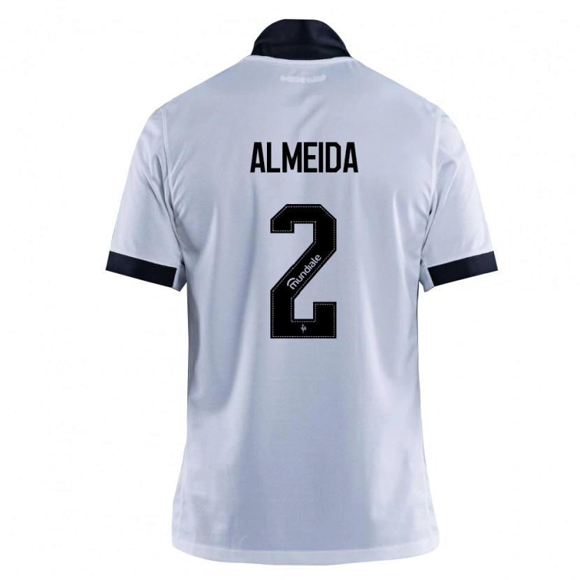 Danxen Enfant Maillot Samuel Almeida #2 Noir Blanc Tenues Extérieur 2026/27 T-Shirt