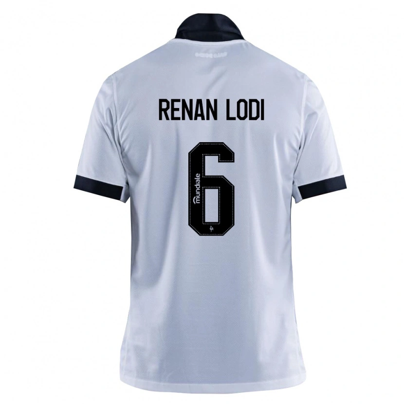 Danxen Enfant Maillot Renan Lodi #6 Noir Blanc Tenues Extérieur 2026/27 T-Shirt