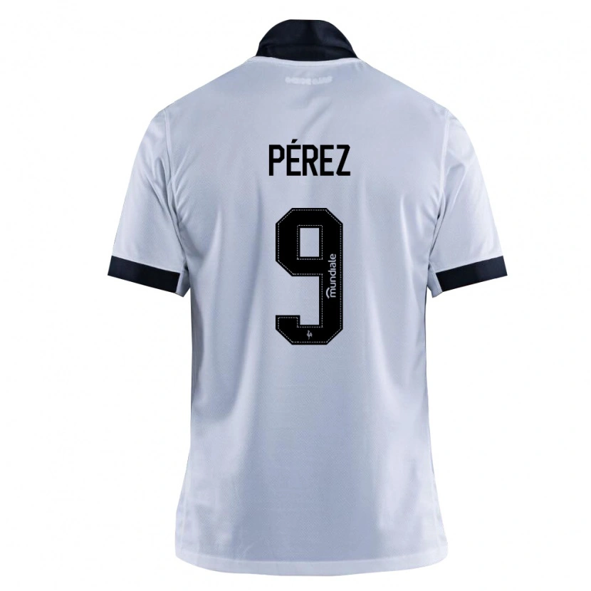 Danxen Enfant Maillot Diego Pérez #9 Noir Blanc Tenues Extérieur 2026/27 T-Shirt