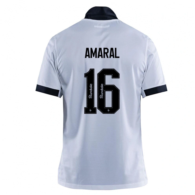 Danxen Enfant Maillot Enzo Amaral #16 Noir Blanc Tenues Extérieur 2026/27 T-Shirt