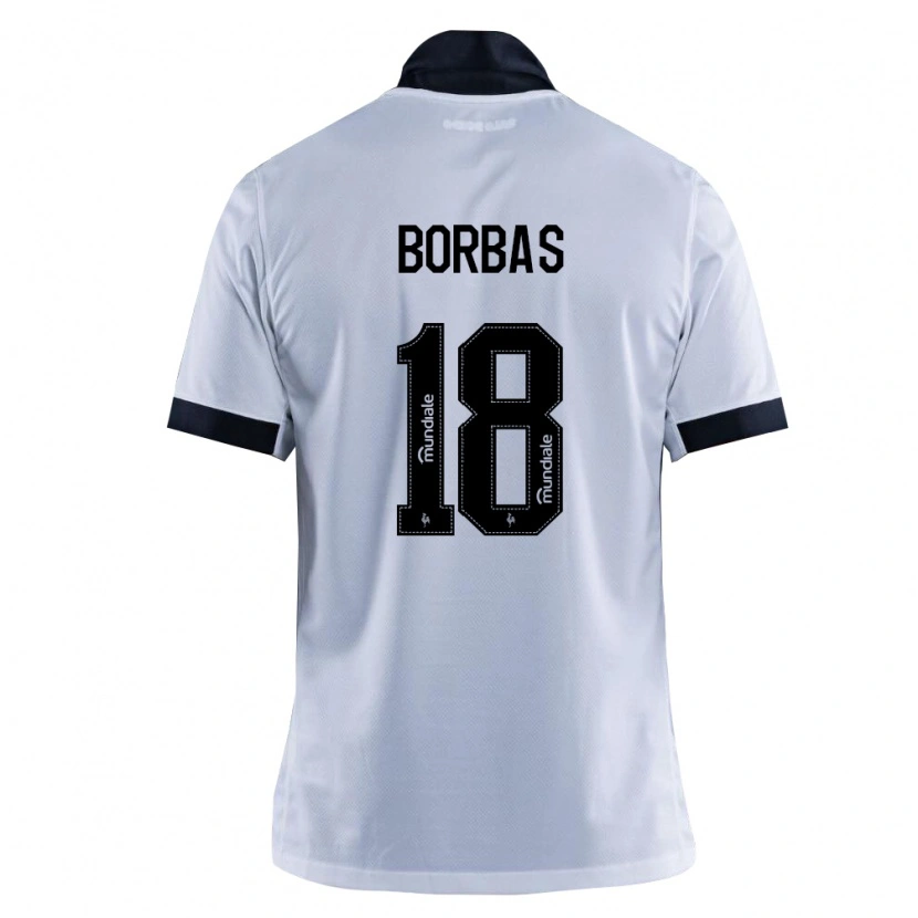 Danxen Enfant Maillot Thiago Borbas #18 Noir Blanc Tenues Extérieur 2026/27 T-Shirt