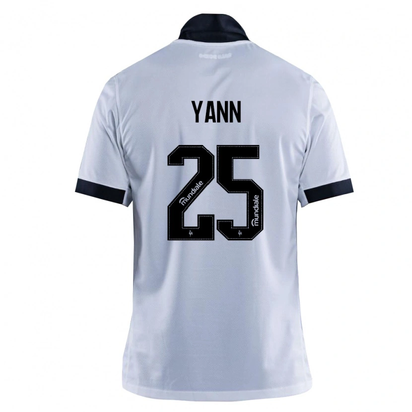 Danxen Enfant Maillot Yann Neves #25 Noir Blanc Tenues Extérieur 2026/27 T-Shirt