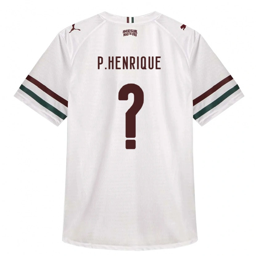 Danxen Enfant Maillot Pablo Henrique #0 Blanc Vert Bourgogne Tenues Extérieur 2026/27 T-Shirt