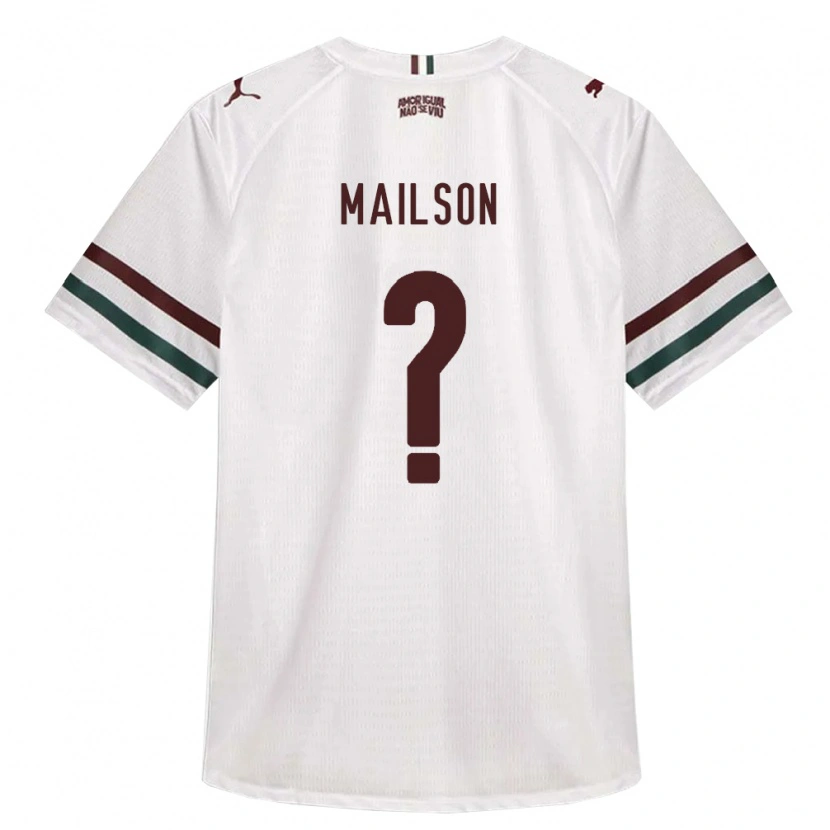 Danxen Enfant Maillot Francisco Mailson Costa Dos Santos #0 Blanc Vert Bourgogne Tenues Extérieur 2026/27 T-Shirt