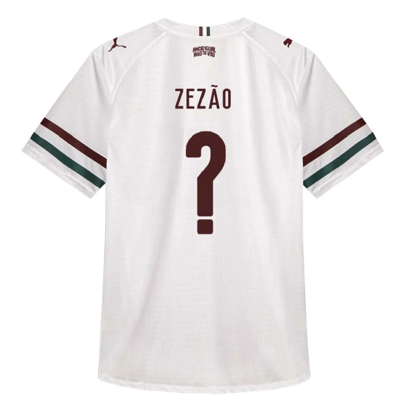 Danxen Enfant Maillot Zezão #0 Blanc Vert Bourgogne Tenues Extérieur 2026/27 T-Shirt