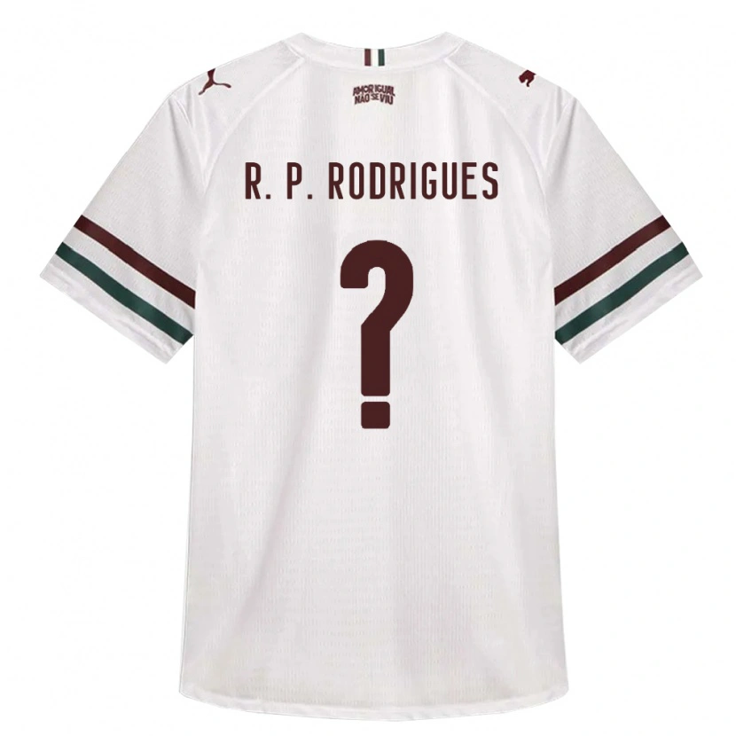 Danxen Enfant Maillot Ronald Pinheiro Rodrigues #0 Blanc Vert Bourgogne Tenues Extérieur 2026/27 T-Shirt