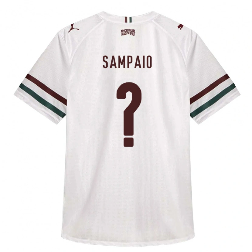 Danxen Enfant Maillot Miguel Sampaio #0 Blanc Vert Bourgogne Tenues Extérieur 2026/27 T-Shirt