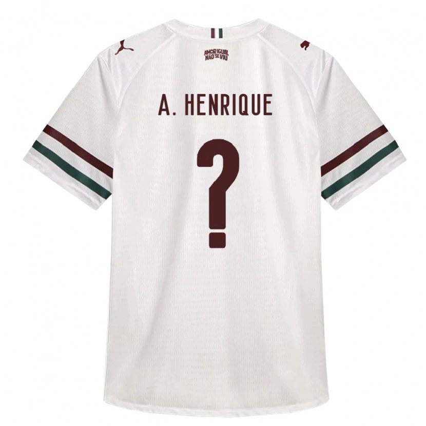Danxen Enfant Maillot Arthur Henrique #0 Blanc Vert Bourgogne Tenues Extérieur 2026/27 T-Shirt