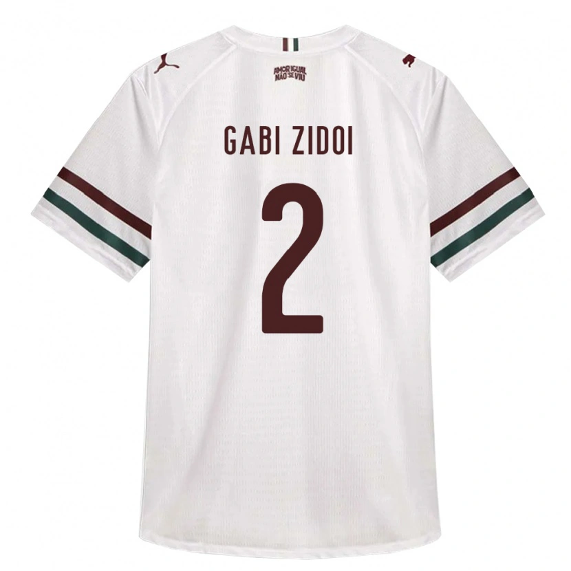 Danxen Enfant Maillot Gabi Zidoi #2 Blanc Vert Bourgogne Tenues Extérieur 2026/27 T-Shirt