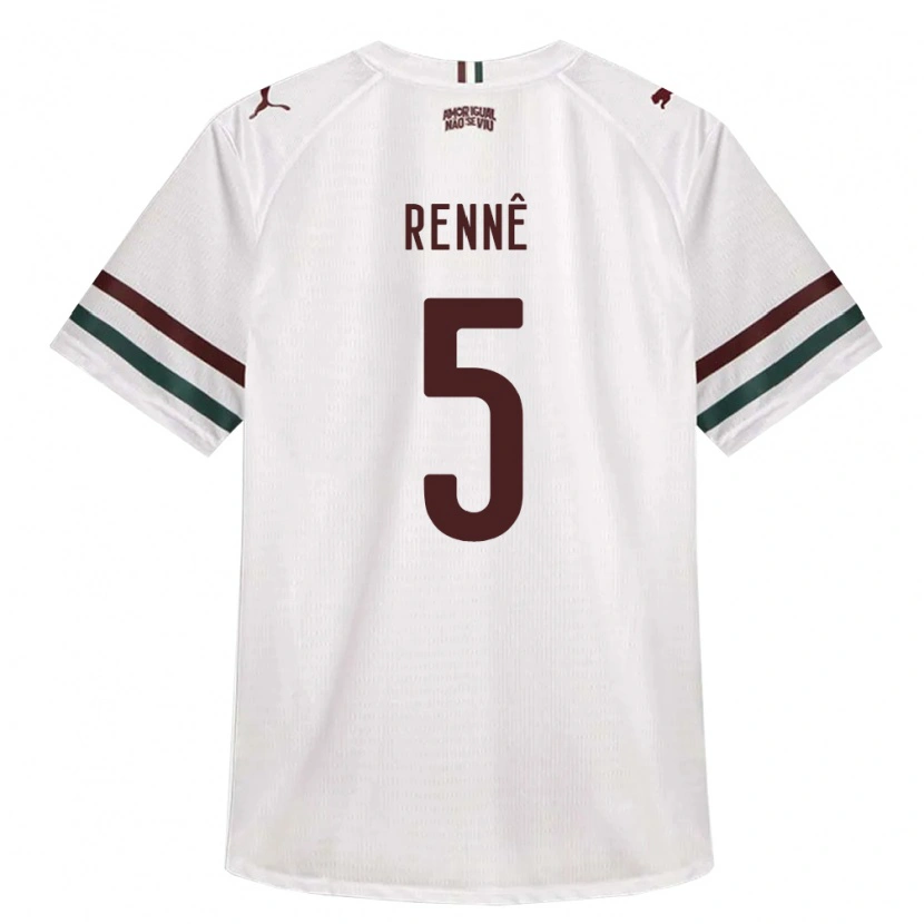 Danxen Enfant Maillot Rian Rennê #5 Blanc Vert Bourgogne Tenues Extérieur 2026/27 T-Shirt