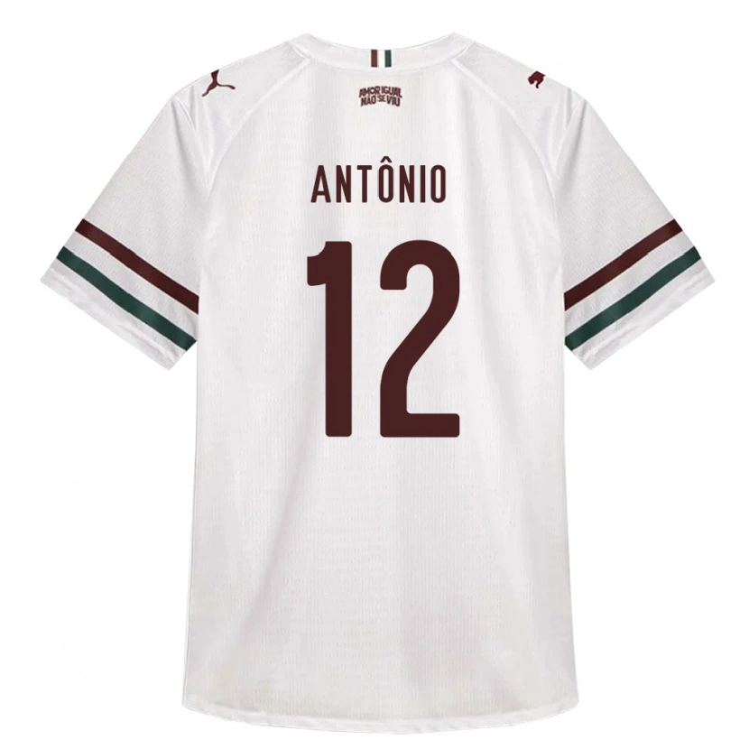 Danxen Enfant Maillot Pedro Antônio #12 Blanc Vert Bourgogne Tenues Extérieur 2026/27 T-Shirt