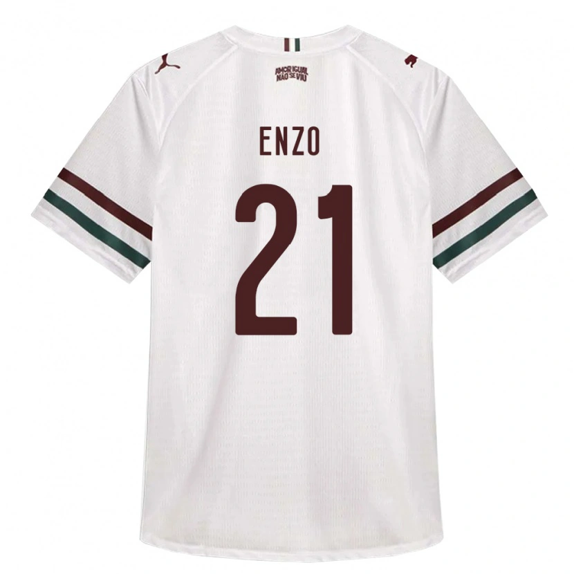 Danxen Enfant Maillot Enzo Munerato Sene #21 Blanc Vert Bourgogne Tenues Extérieur 2026/27 T-Shirt