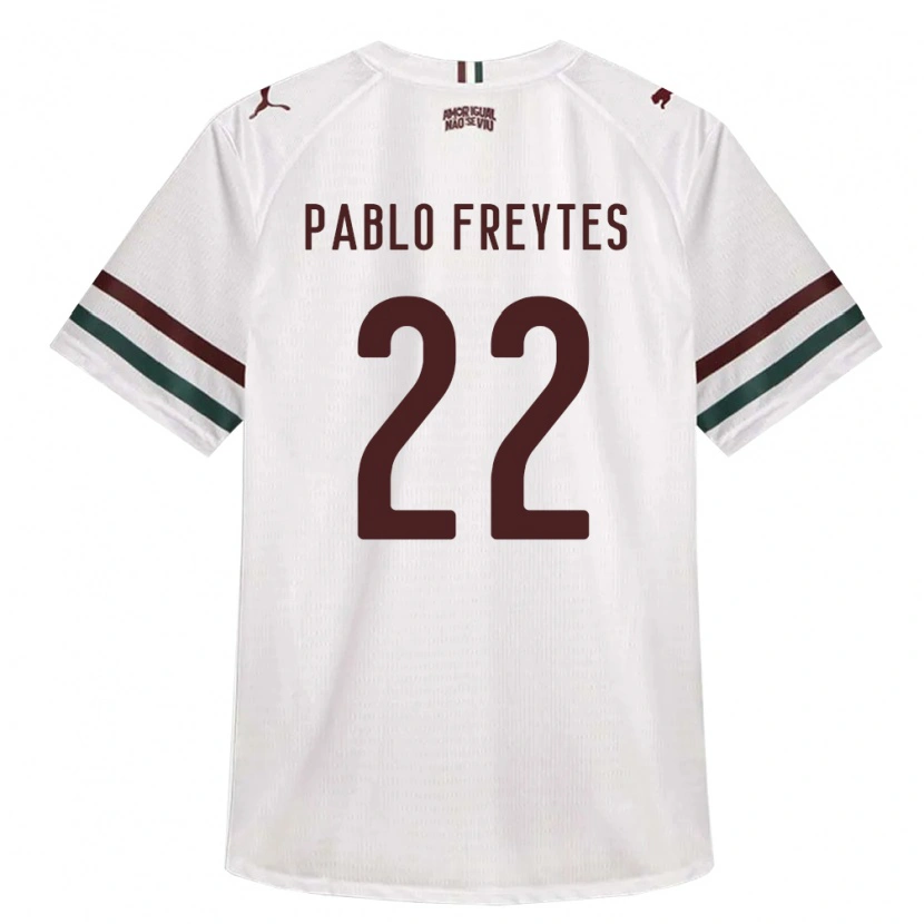 Danxen Enfant Maillot Juan Pablo Freytes #22 Blanc Vert Bourgogne Tenues Extérieur 2026/27 T-Shirt