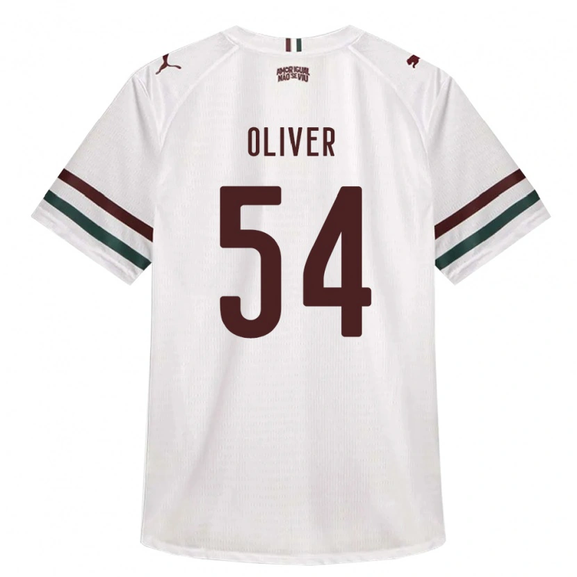Danxen Enfant Maillot Oliver Martins #54 Blanc Vert Bourgogne Tenues Extérieur 2026/27 T-Shirt