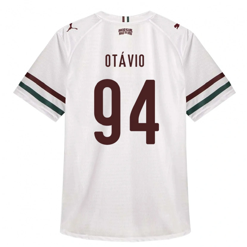 Danxen Enfant Maillot Otávio Henrique Passos Santos #94 Blanc Vert Bourgogne Tenues Extérieur 2026/27 T-Shirt